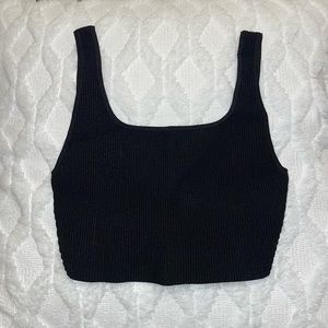Aritzia Square-Neck Ribbed Tank Top